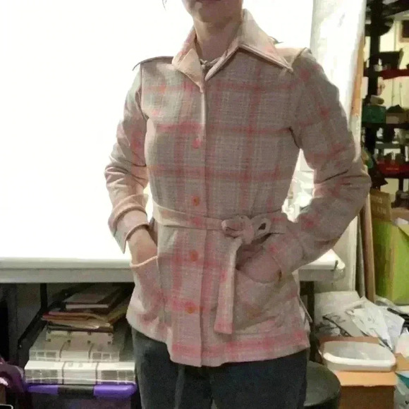 Amazing vintage JCPenney polyester jacket with belt size small vintage size 8 - Picture 12 of 13